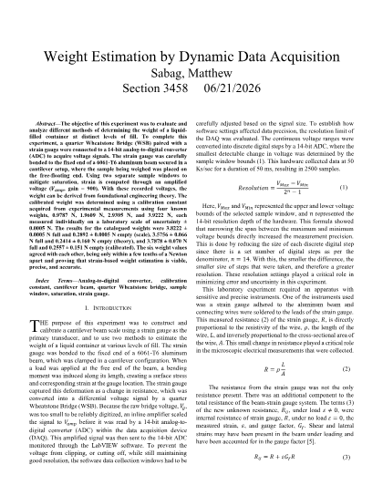 First page of Lab Report 2